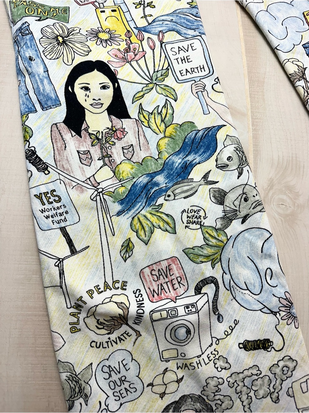 Wrangler X Anthropologie Women's Save The Planet Earth Day Jeans - Picture 14 of 14